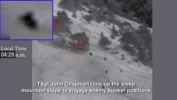 Newly issued surveillance footage shows the last moments of heroism of Tech Sgt. John Chapman before he was killed by al-Qaeda fighters in Afghanistan in March 2002. - Sputnik International
