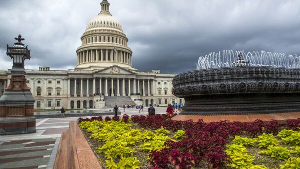 East Front of the U.S. Capitol in Washington is seen under stormy skies - Sputnik International