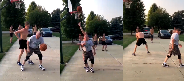 Pump Faking Pops Trips up Teen During Pickup Game Pump Faking Pops Trips up Teen During Pickup Game - Sputnik International