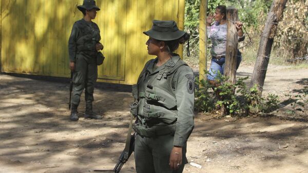 Policía venezolana en la frontera con Colombia (archivo) - Sputnik International