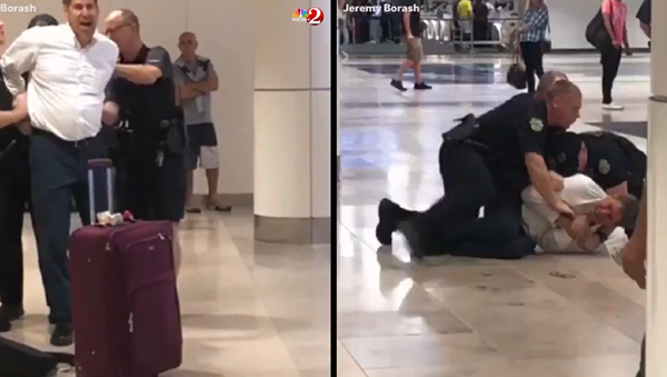 A would-be passenger was arrested on Thursday at Orlando International Airport in Florida. Video shows the man, a 59-year-old doctor, shouting in the terminal before his arrest as he complains of police treating him “like a f**king black person.” - Sputnik International