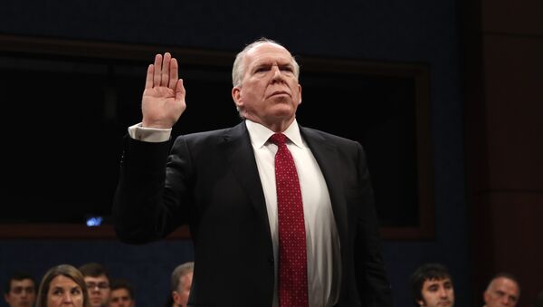 Former CIA Director John Brennan is sworn-in on CapitolHill in Washington, Tuesday, May 23, 2017, prior to testifying before the House Intelligence Committee Russia Investigation Task Force - Sputnik International
