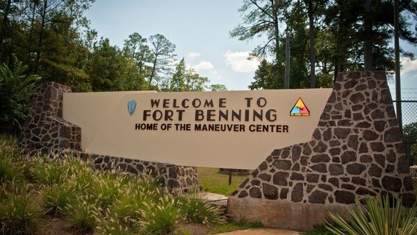 A welcome sign at the U.S. Army's Ft. Benning base. - Sputnik International