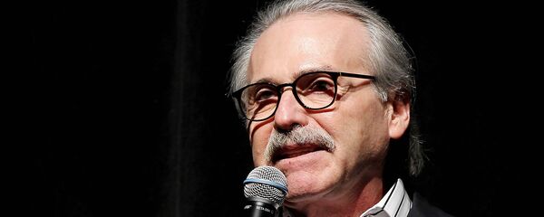 In this Jan. 31, 2014 photo, David Pecker, Chairman and CEO of American Media, addresses those attending the Shape & Men's Fitness Super Bowl Party in New York. In this Jan. 31, 2014 photo, David Pecker, Chairman and CEO of American Media, addresses those attending the Shape & Men's Fitness Super Bowl Party in New York. - Sputnik International