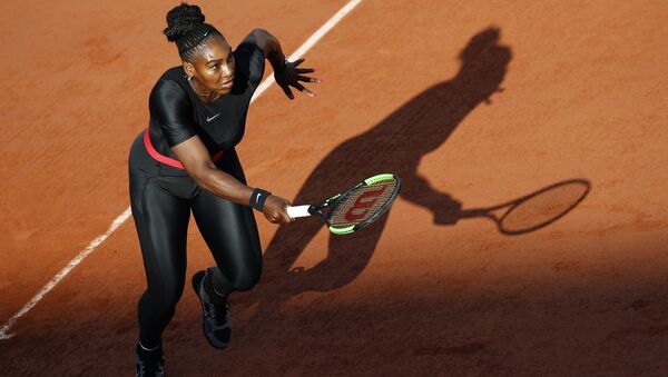 Serena Williams of the U.S. plays a shot against Germany's Julia Georges during their third round match of the French Open tennis tournament at the Roland Garros stadium in Paris, France, Saturday, June 2, 2018. - Sputnik International