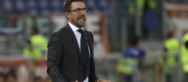 Roma coach Eusebio Di Francesco follows the action during a Serie A soccer match between Roma and Atalanta, in Rome's Olympic stadium, Monday, Aug. 27, 2018. Roma coach Eusebio Di Francesco follows the action during a Serie A soccer match between Roma and Atalanta, in Rome's Olympic stadium, Monday, Aug. 27, 2018. - Sputnik International