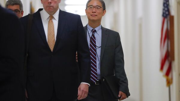 Justice Department official, Bruce G. Ohr, center, arrives for a closed hearing of the House Judiciary and House Oversight committees on Capitol Hill in Washington, Tuesday, Aug. 28, 2018. - Sputnik International