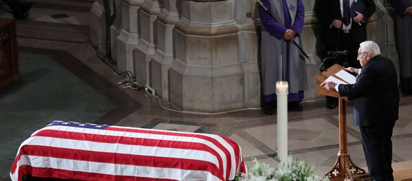 Former Secretary of State Henry Kissinger speaks at the memorial service of U.S. Senator John McCain (R-AZ) at National Cathedral in Washington, U.S., September 1, 2018. - Sputnik International