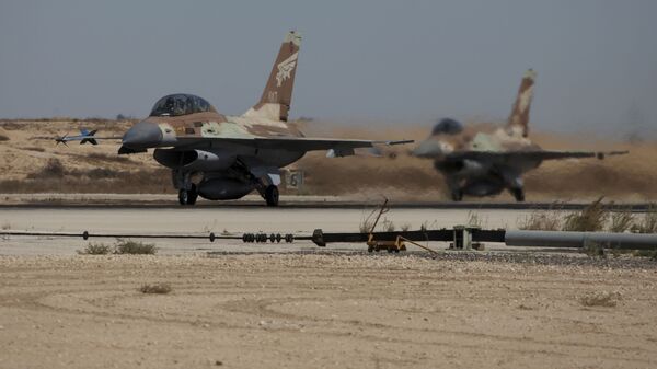 Israeli F-16a warplanes take off at the Nevatim air force base (File) - Sputnik International