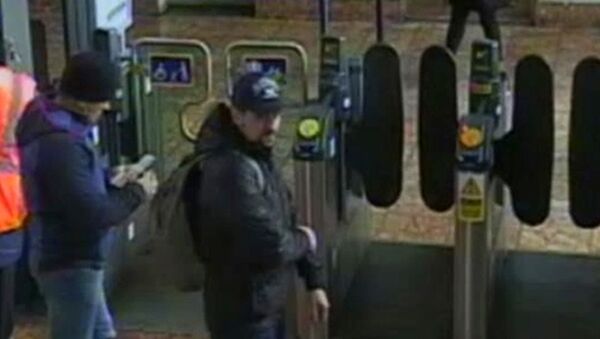 This still taken from CCTV and issued by the Metropolitan Police in London on Wednesday Sept. 5, 2018, shows Ruslan Boshirov and Alexander Petrov at Salisbury train station on March 4, 2018 - Sputnik International