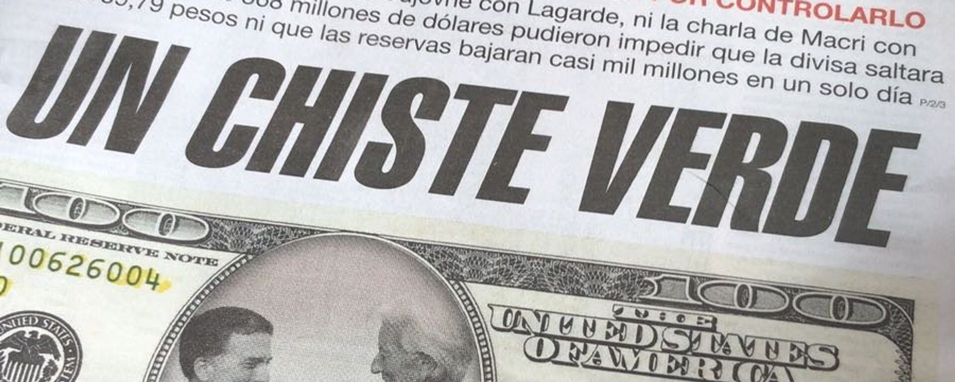 Green Joke reads the headline of this Argentinian newspaper, a reference to the peso's exchange rate with the dollar - Sputnik International, 1920, 13.12.2023