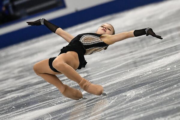 Alexandra Trusova (Russia) during women's short program at the ISU Grand Prix of Figure Skating Final in Nagoya, Japan Alexandra Trusova (Russia) during women's short program at the ISU Grand Prix of Figure Skating Final in Nagoya, Japan - Sputnik International