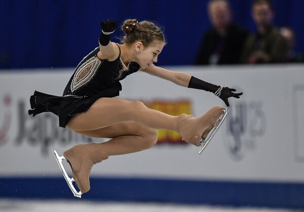 Alexandra Trusova (Russia) during women's short program at the ISU Grand Prix of Figure Skating Final in Nagoya, Japan Alexandra Trusova (Russia) during women's short program at the ISU Grand Prix of Figure Skating Final in Nagoya, Japan - Sputnik International