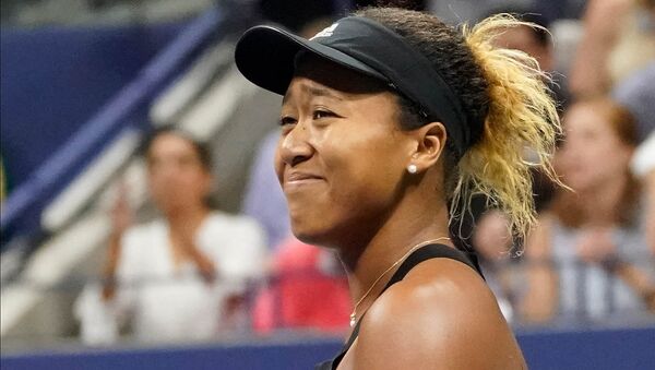 Naomi Osaka of Japan celebrates match point against Serena Williams of the USA in the women’s final on day thirteen of the 2018 U.S. Open tennis tournament at USTA Billie Jean King National Tennis Center. - Sputnik International