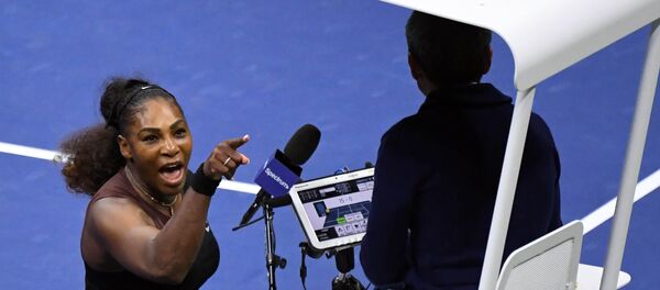 Sep 8, 2018; New York, NY, USA; Serena Williams of the United States yells at chair umpire Carlos Ramos in the women's final against Naomi Osaka of Japan on day thirteen of the 2018 U.S. Open tennis tournament at USTA Billie Jean King National Tennis Center. Sep 8, 2018; New York, NY, USA; Serena Williams of the United States yells at chair umpire Carlos Ramos in the women's final against Naomi Osaka of Japan on day thirteen of the 2018 U.S. Open tennis tournament at USTA Billie Jean King National Tennis Center. - Sputnik International