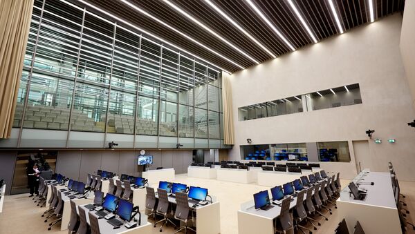 A picture taken on November 23, 2015 shows the courtroom of the new International Criminal Court (ICC) building in The Hague, The Netherlands - Sputnik International