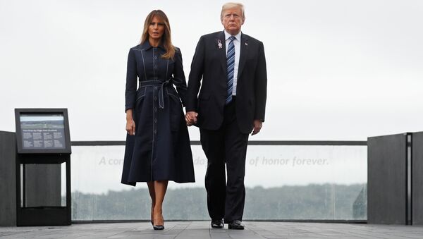 US President Trump and first lady Melania Trump tour the Flight 93 National Memorial near Shanksville, Pennsylvania - Sputnik International