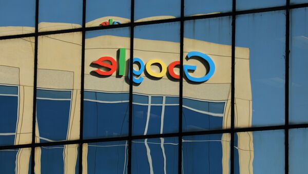 The Google logo is shown reflected on an adjacent office building in Irvine, California, U.S. August 7, 2017 - Sputnik International