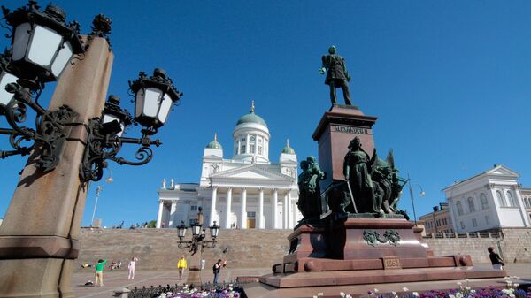 Helsinki, Finland. Monument to Emperor Alexander II in Cathedral Square. - Sputnik International