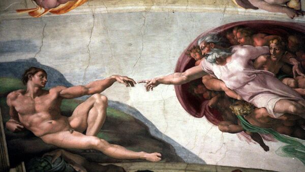 Michelangelo's fresco La Creazione (The Creation) on the ceiling of the Vatican's Sistine Chapel - Sputnik International