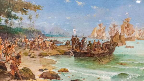 Landing of Pedro Álvares Cabral in Porto Seguro, in 1500 - Sputnik International