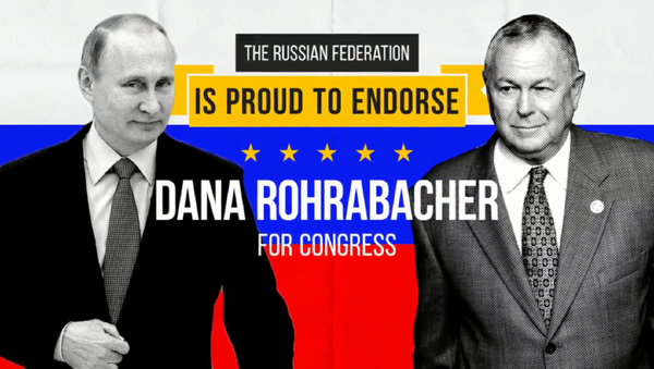 A Democratic political action committee (PAC) dropped six figures on two ads against 30-year incumbent Congressman Dana Rohrabacher (R-CA) ahead of California’s election on November 6. The ads are mock endorsements from the Russian Federation of the candidate. - Sputnik International