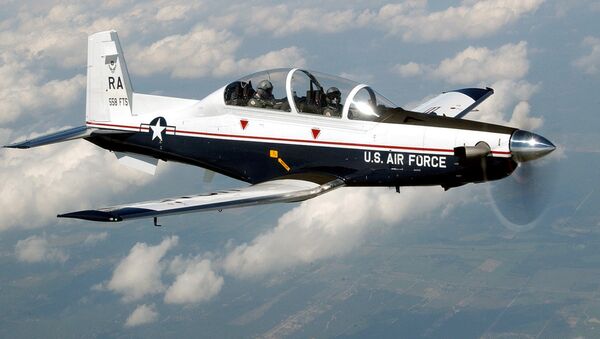 The T-6A Texan II is a single-engine, two-seat primary trainer designed to train Joint Primary Pilot Training, or JPPT, students in basic flying skills common to U.S. Air Force and Navy pilots. The trainer is phasing out the aging T-37 fleet throughout Air Education and Training Command. - Sputnik International