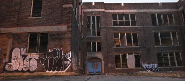 The former Sherrard school is seen in Detroit. The former Sherrard school is seen in Detroit. - Sputnik International