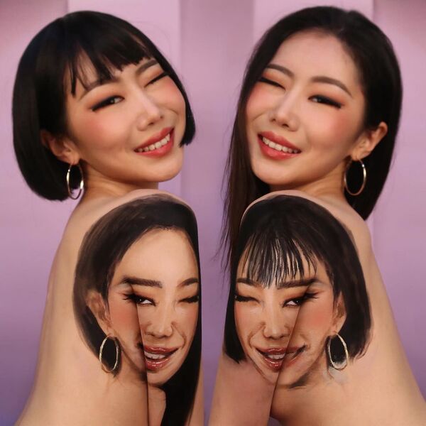 Beautiful Chimera: South Korean Artist Paints Optical Illusions on Her Face - Sputnik International