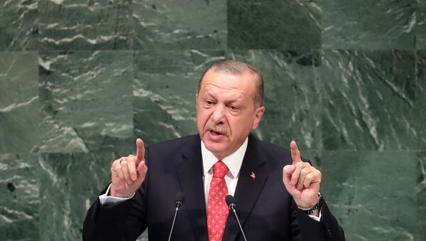 Turkey's President Recep Tayyip Erdogan addresses the 73rd session of the United Nations General Assembly at U.N. headquarters in New York, U.S., September 25, 2018. - Sputnik International