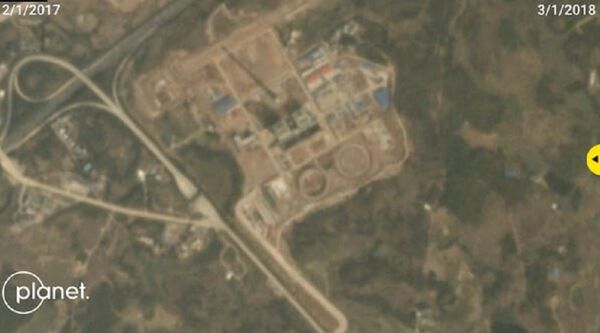 China’s Huadian Nanxiong coal power station. Although the station was subject to suspension orders, satellite imagery shows construction carrying on there from 2017 to 2018 China’s Huadian Nanxiong coal power station. Although the station was subject to suspension orders, satellite imagery shows construction carrying on there from 2017 to 2018 - Sputnik International