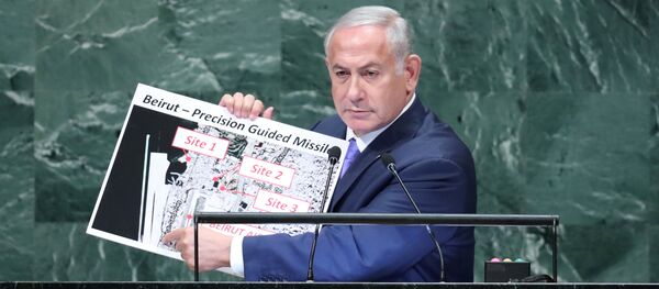 Israeli Prime Minister Benjamin Netanyahu addresses the 73rd session of the United Nations General Assembly at U.N. headquarters in New York Israeli Prime Minister Benjamin Netanyahu addresses the 73rd session of the United Nations General Assembly at U.N. headquarters in New York - Sputnik International