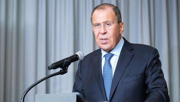Russian Foreign Minister Sergei Lavrov at the 73rd session of the UN General Assembly at the United Nations headquarters in New York. - Sputnik International