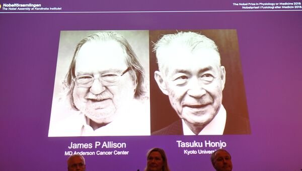 The Nobel Prize laureates for Medicine or Physiology 2018 are James P. Allison, US and Tasuku Honjo, Japan - Sputnik International