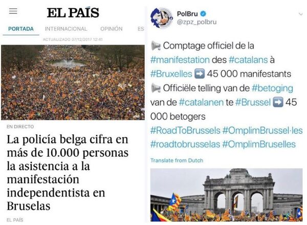 Screenshot of El Pais article and of the Twitter post - Sputnik International