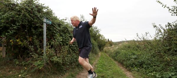 Britain's former Foreign Secretary Boris Johnson jogs near his home in Oxfordshire, September 11, 2018 - Sputnik International