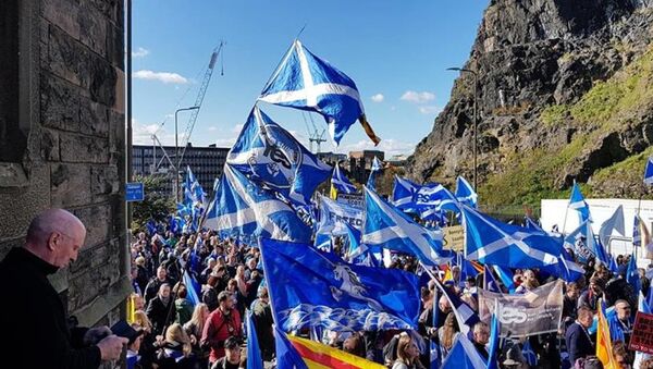 March for Scottish independence in Edinburgh - Sputnik International