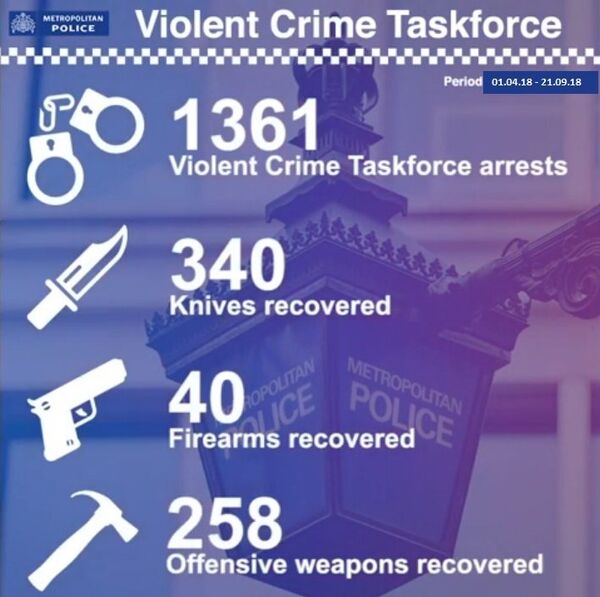 Violent Crime Taskforce statistics - Sputnik International