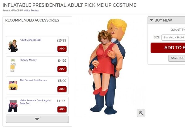 Inflatable Presidential Adult Pick Me Up Costume - Sputnik International