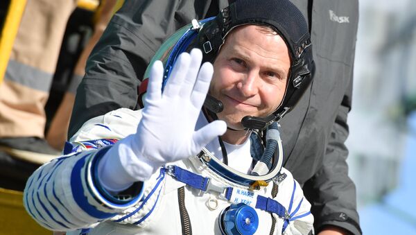 US astronaut Nick Hague Before Start From Baikonur Cosmodrome - Sputnik International