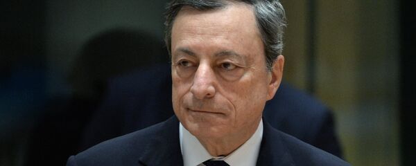 European Central Bank President Mario Draghi is pictured during a EU summit in Brussels - Sputnik International