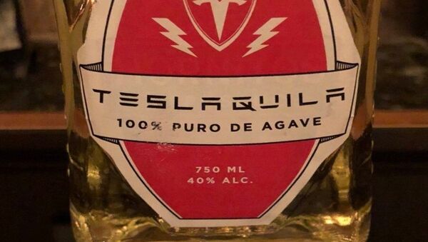 mockup label for Elon Musk branded 'Teslaquila' tequila - Sputnik International