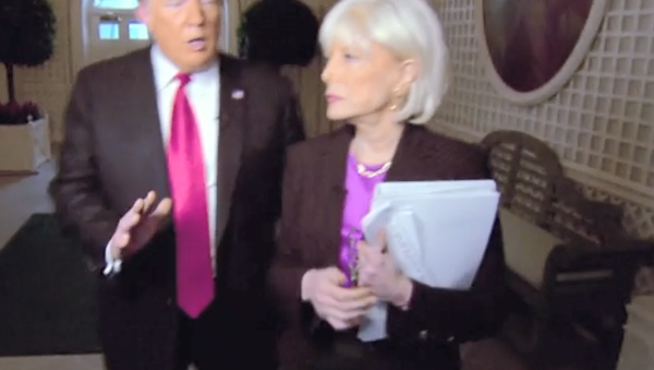 CBS Correspondent Lesley Stahl and US President Donald Trump during an interview for 60 Minutes, October 14, 2018 - Sputnik International