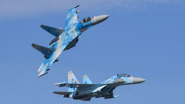 Ukrainian Su-27 fighter jets. File photo. - Sputnik International