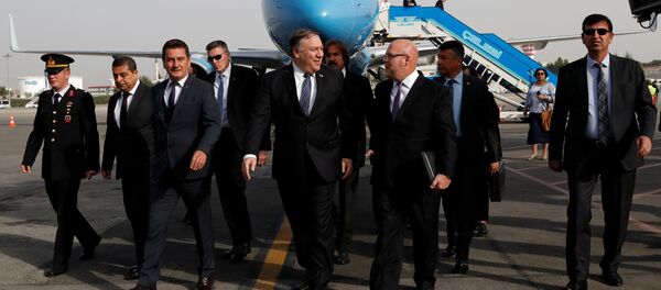 US Secretary of State Mike Pompeo Arrives in Ankara - Sputnik International