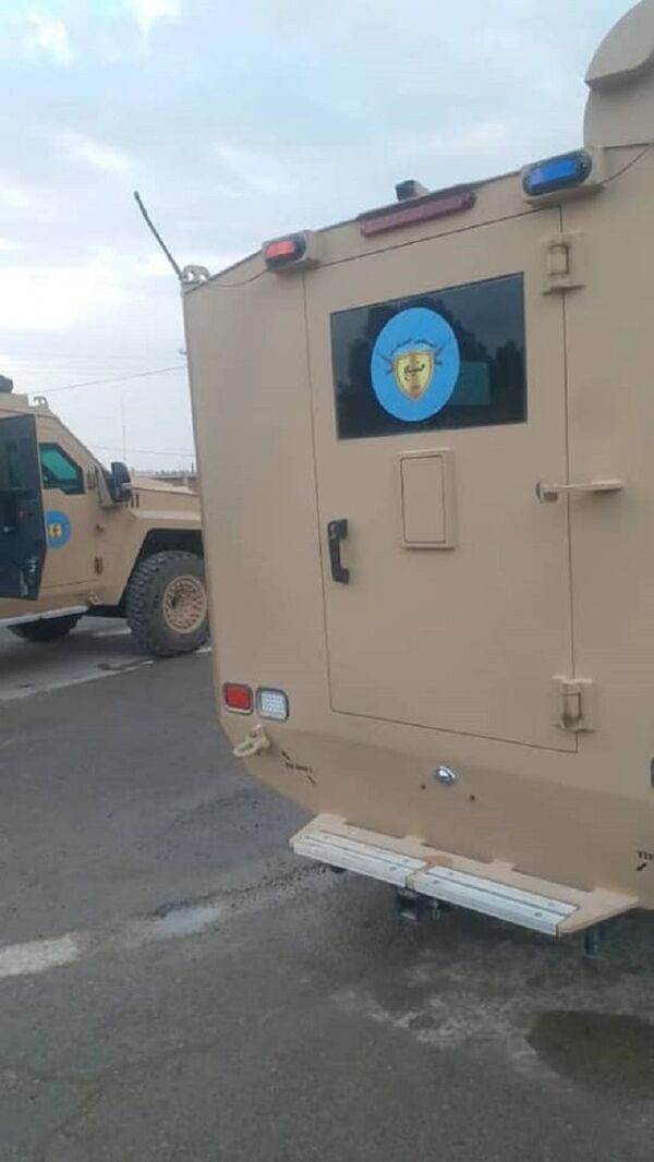 Armored vehicles in Syria's Manbij. Armored vehicles in Syria's Manbij. - Sputnik International