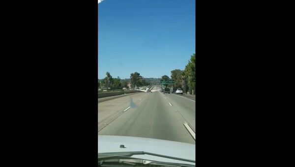 Plane Making Emergency Landing on Busy Road in California - Sputnik International