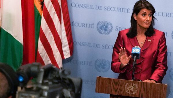 US Ambassador to the United Nations Nikki Haley speaks during a news conference at U.N. headquarters in Manhattan, New York, US, September 20, 2018 - Sputnik International