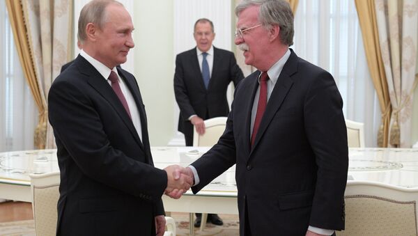 Vladimir Putin meeting with John Bolton. File photo. - Sputnik International