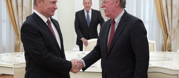 Vladimir Putin meeting with John Bolton. File photo. - Sputnik International